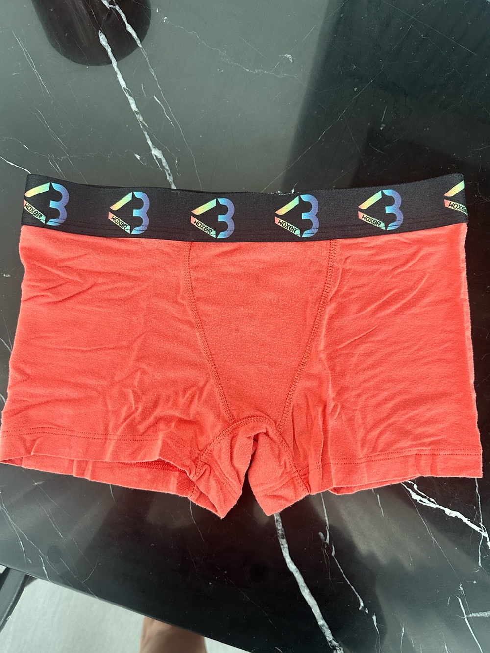 Woxer Women’s Black Pride Waistband Orange Boxer Briefs Size S